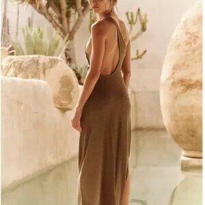 Free People Beach NWOT Saturday Night Out One Shoulder Ribbed Tank Dress